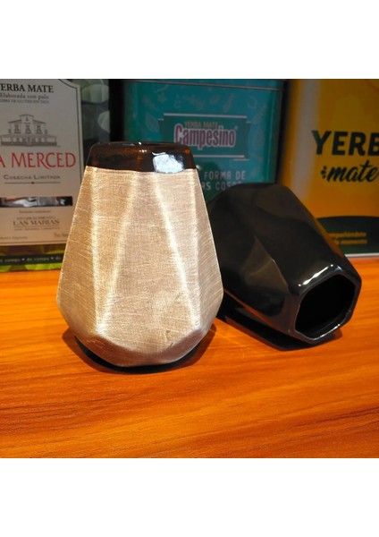 MT003-250 Kahverengi 1 Adet/grup Yerba Mate Bardaklar 250 ml Seramik Su Kabakları Su Kabakları 8 Oz Arjantin Herba Içme Gereçleri Güzel Elmas Görünümü Sıcak Satış (Yurt Dışından)