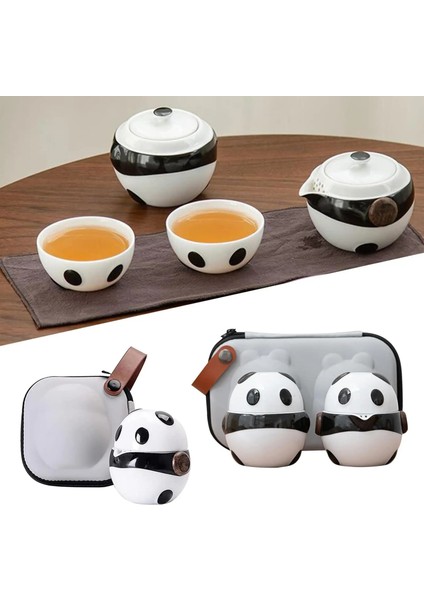 1 Çaydanlık-1 Fincan Mini Panda Seramik Çay Bir Set Seyahat Için Çay Seti Depolama Otel Bahçe Partisi Için Kısa Seyahat Için Çin Kung Fu Seramik Çay Fincanları (Yurt Dışından)