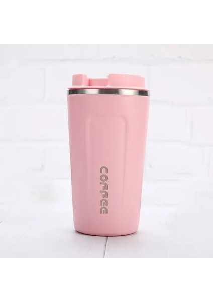 Pembe 350 ml 380/510 ml Paslanmaz Çelik Kahve Kupa Sızdırmaz Termos Seyahat Termal Termos Yalıtımlı Bardak Süt Çay Su Şişesi RR2187 (Yurt Dışından)