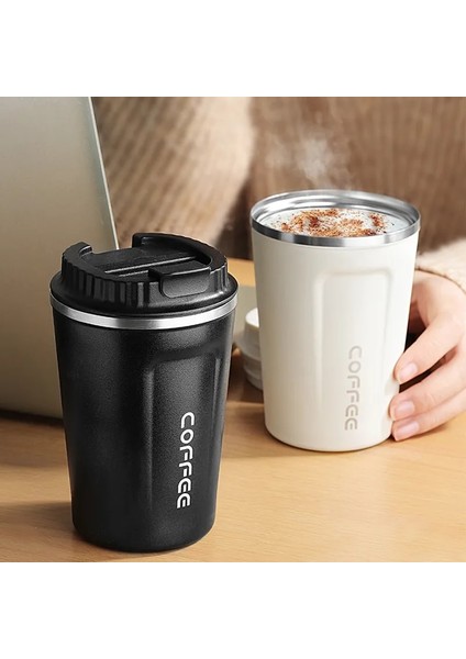 Pembe 350 ml 380/510 ml Paslanmaz Çelik Kahve Kupa Sızdırmaz Termos Seyahat Termal Termos Yalıtımlı Bardak Süt Çay Su Şişesi RR2187 (Yurt Dışından)