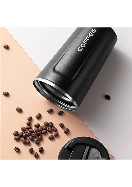 Pembe 350 ml 380/510 ml Paslanmaz Çelik Kahve Kupa Sızdırmaz Termos Seyahat Termal Termos Yalıtımlı Bardak Süt Çay Su Şişesi RR2187 (Yurt Dışından)
