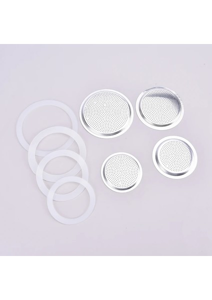 6cup 3 Silikon Contalar ve 1 Adet Alüminyum Filtre Moka Pot 3/6/9/12 Fincan Moka Express Kahve Şişesi Değiştirme Uyumlu (Yurt Dışından) modelleri