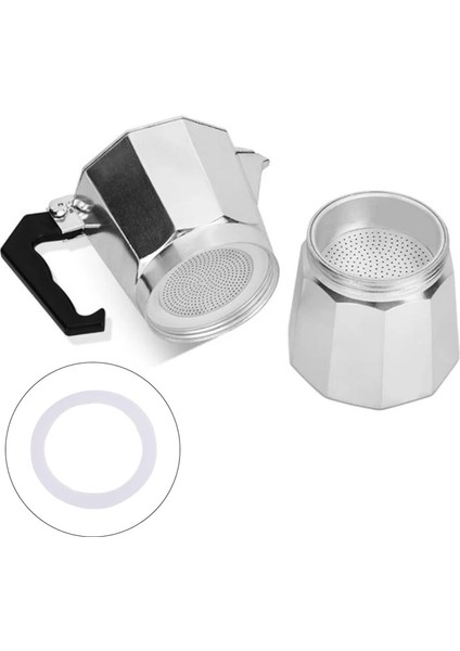 6cup 3 Silikon Contalar ve 1 Adet Alüminyum Filtre Moka Pot 3/6/9/12 Fincan Moka Express Kahve Şişesi Değiştirme Uyumlu (Yurt Dışından) fırsatları