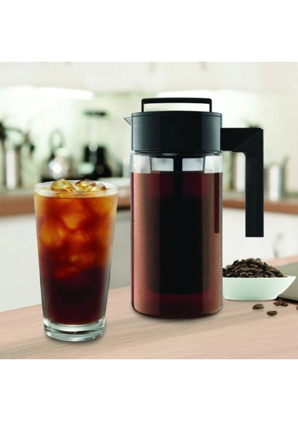 B 900ML/1300ML/2000ML Soğuk Demlemek Buzlu Kahve Makinesi Hava Geçirmez Mühür Silikon Kolu Kahve Su Isıtıcısı Şeffaf Bardak Cam Kahve (Yurt Dışından) fiyatları