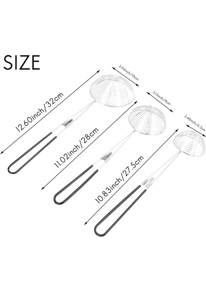 Siyah Gümüş 3 Parçalı Yuvarlak Güveç Süzgeci Seti-Paslanmaz Çelik Asya Shabu-Shabu-Shabu Örümcek Sıyırma Kaşık Seti, Örgü Kaşık (Yurt Dışından) indirimleri