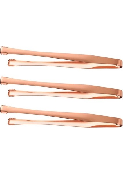 Gül Altın 15X1X1 cm Maşa Maşa Buz Küpü Mutfak Servis Gıda Şeker Tost Makinesi Çelik Paslanmaz Pişirme Metal Mini Tost Şeker Meyve Salatası Çay Büfesi (Yurt Dışından)
