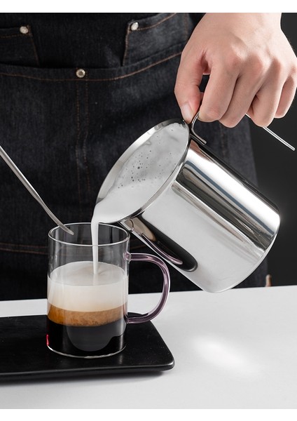 800 ml SUS304 Paslanmaz Çelik Süt Köpürtücü 400/800CC Manuel Cappuccino Kreması Kahve Süt Örgü Köpük Makinesi Mikser Mutfak Aksesuarları (Yurt Dışından) fırsatları