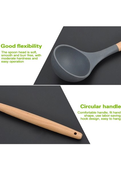 Spatula B Ahşap Saplı Silikon Spatula Mutfak Aletleri Yapışmaz Mutfak Pişirme Gereçleri Kevgir Kaşık Kepçe Kazıyıcı (Yurt Dışından) modelleri