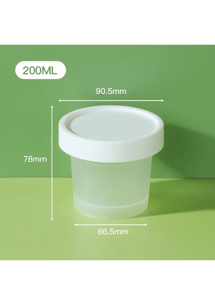 200ML-10PCS 10 Adet Tek Kullanımlık Plastik Tatlı Kapaklı Bardaklar Yuvarlak Şeffaf Şekil Gıda Kek Tatlı Bardağı Küp Puding Sos Jöle Konteyner (Yurt Dışından)