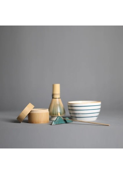 Stil 6 6 Adet/takım Geleneksel Matcha Hediye Seti Bambu Matcha Çırpma Teli Kepçe Seramik Matcha Kase Çırpma Tutucu Japon Çay Takımları (Yurt Dışından)