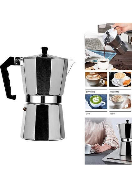 600 ml Paslanmaz Çelik Cam Çaydanlık Dayanıklı Fransız Kahve Çay Pratik Moka Cezve 50/100/150 ml Coffeeware Taşınabilir Espresso Makinesi (Yurt Dışından)