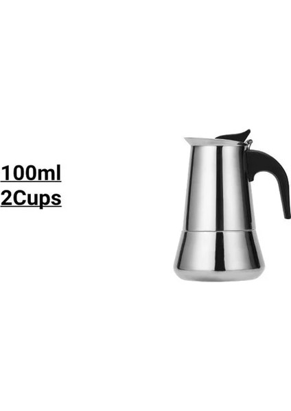 2 Bardak 100ML Göbek 2/4/6/9/12 Bardak Moka Pot Kahve Makinesi Pot Espresso Latte Soba Filtre Kahve Makinesi 100ML/200ML/300ML/450ML/600ML Cezve (Yurt Dışından)