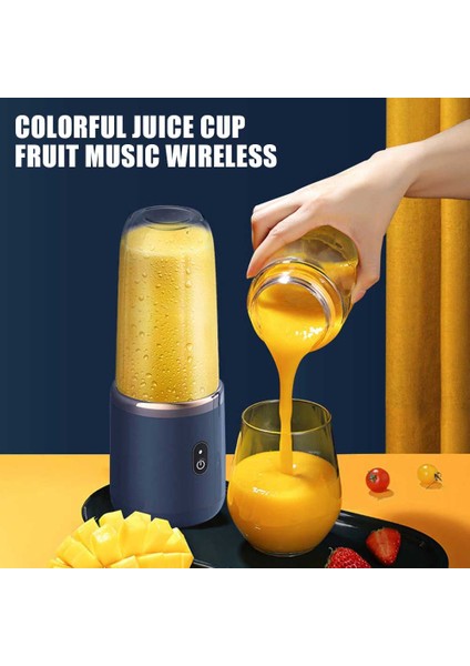 Pembe Taşınabilir Meyve Sıkacağı Blender 300 ml Elektrikli Meyve Sıkacağı USB Şarj Limon Portakal Meyve Suyu Sıkma Bardağı Smoothie Blender Makinesi (Yurt Dışından)