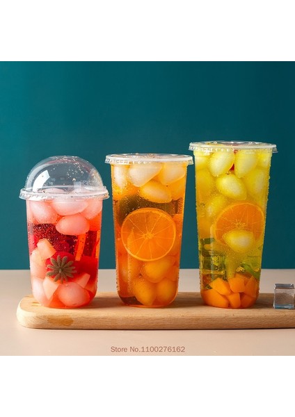 Kapaklı 50 Adet 100/50 Adet/paket 360/500/700 ml Tek Kullanımlık Plastik Kabarcık Çay Bardağı U-Şekilli Tatlı Bardak Sert Pp Materail Özelleştirme Kabul (Yurt Dışından) fiyatları