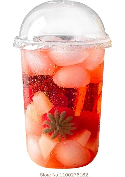 Kapaklı 50 Adet 100/50 Adet/paket 360/500/700 ml Tek Kullanımlık Plastik Kabarcık Çay Bardağı U-Şekilli Tatlı Bardak Sert Pp Materail Özelleştirme Kabul (Yurt Dışından) fırsatları