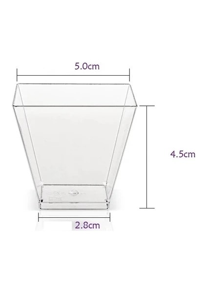 Temizle 100 Adet 25/50/100 Adet 60 ml Tek Kullanımlık Tatlı Bardağı Plastik Gıda Kabı Tatlı Dondurma Fincan Ev Noel Festivali Parti Verilen (Yurt Dışından)