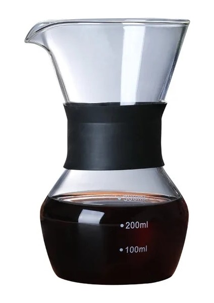 300ML Filtre Yok 600ML Paslanmaz Çelik Filtreli Cam Kahve Su Isıtıcısı Damla Demleme Sıcak Brewer Cezve Damlatıcı Barista Kahve Makinesi Üzerine Dökün (Yurt Dışından)