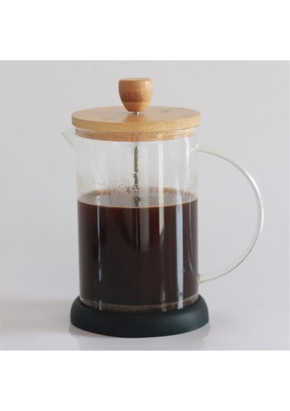 350 ml Bambu Kapak Yöntemi Basın Pot Yüksek Borosilikat Çay Makinesi Filtreli Fincan El-Yumruk Yöntemi Basın Pot Filtre Basınç Cihazı Yüksek Tempe (Yurt Dışından)