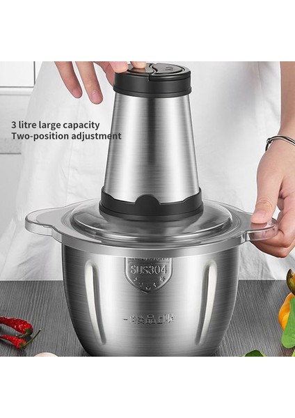 3l Bıçak Direği Ab Elektrikli Kıyma Makinesi 304 Paslanmaz Çelik Mini Kıyıcı 2l/3l Gıda Sebze Et Blender Kıyıcı Mutfak Robotu Dilimleme Makinesi (Yurt Dışından) modelleri