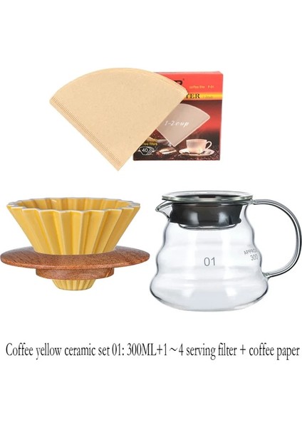 Kahve Seti 300ML 03 Seramik El Yapımı Origami Filtre Bardağı, El Yapımı Kahve Filtre Bardağı, V60 Huni Damla Kek Bardağı, Çoklu Renkler Mevcuttur (Yurt Dışından)