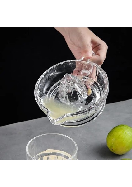 Manuel Taşınabilir Narenciye Sıkacağı Mutfak Gereçleri Cam Portakal Limon Sıkacağı Kolu ve Dökücü Ev Manuel Limon Sıkacağı (Yurt Dışından) fırsatları