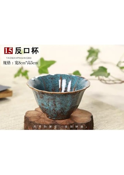 15 El Yapımı Seramik Çay Fincanları Çin Çay Bardağı Porselen Bardak Drinkware (Yurt Dışından)