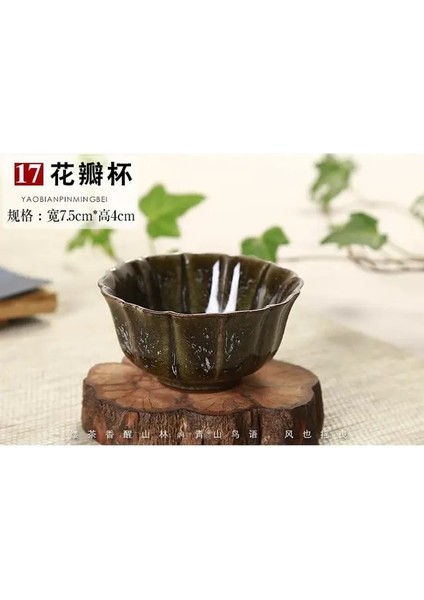 17 El Yapımı Seramik Çay Fincanları Çin Çay Bardağı Porselen Bardak Drinkware (Yurt Dışından)