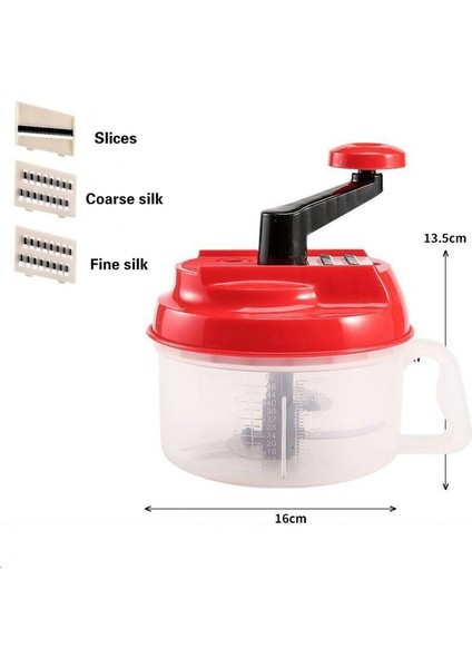 1.5l Mikser Mutfak Robotu Mutfak Manuel Güçlü Yumurta Blender Kıyma Makinesi Sebze Doğrama Parçalayıcı Paslanmaz Çelik Bıçak Kesici (Yurt Dışından)