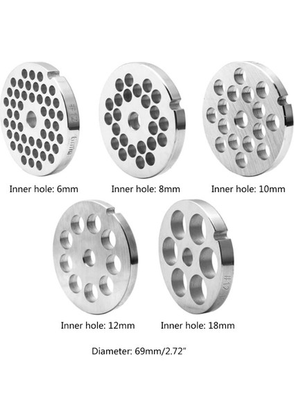 6mm Paslanmaz Çelik Kıyma Kırıcı Mikser Kıyma Plakası Disk Bıçak 6/8/10/12/18MM Delik Mutfak Aksesuarları Yedek Dayanıklı (Yurt Dışından) fırsatları