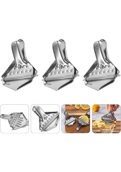 Gümüş 8.3x7.2 cm 5 Adet Paslanmaz Çelik Manuel Sıkacağı: Limon Sıkacağı Küçük Narenciye Sıkacağı Saplı Dekantör Şişe Ağzı Portakal Limon Meyve Basın Araçları (Yurt Dışından)