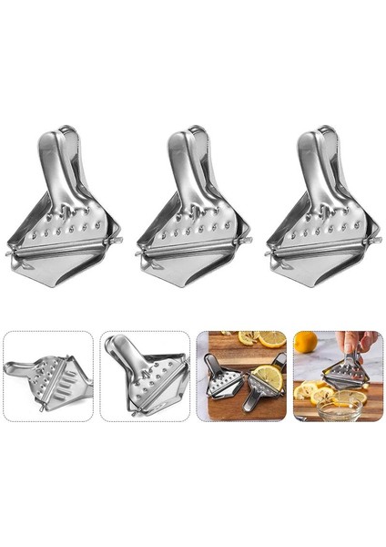 Gümüş 8.3x7.2 cm 5 Adet Paslanmaz Çelik Manuel Sıkacağı: Limon Sıkacağı Küçük Narenciye Sıkacağı Saplı Dekantör Şişe Ağzı Portakal Limon Meyve Basın Araçları (Yurt Dışından) fiyatları