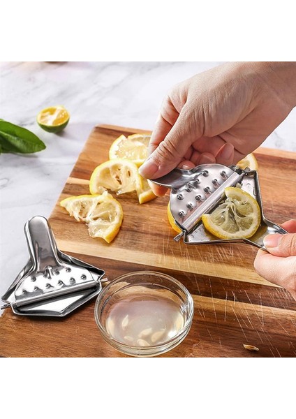 Gümüş 8.3x7.2 cm 5 Adet Paslanmaz Çelik Manuel Sıkacağı: Limon Sıkacağı Küçük Narenciye Sıkacağı Saplı Dekantör Şişe Ağzı Portakal Limon Meyve Basın Araçları (Yurt Dışından) fırsatları