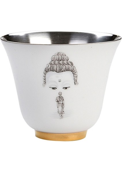 Resim Olarak Cc-2 Adet Buda Seramik Çay Bardağı 999 Gümüş Fincan Zen Kung Fu Puer Oolong Çay Bardağı Tek Fincan Teaware (Yurt Dışından) fiyatları