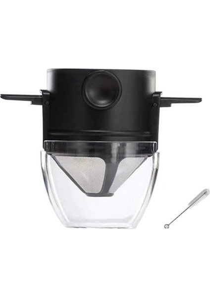 Şeffaf Kahve Filtresi Üzerine Dökün Taşınabilir Yeniden Kullanılabilir Kahve Makinesi Kağıtsız 1-2 Fincan Kahve Damlatıcı (Yurt Dışından)