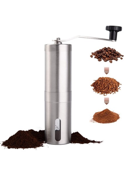 18 cm Manuel Kahve Değirmeni Mini Paslanmaz Çelik El El Yapımı Kahve Çekirdeği Öğütücüler Değirmen Köpürtücü Mutfak Aracı Kahve Aksesuarları (Yurt Dışından)