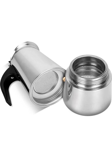 450 ml Cezve Moka Pot Paslanmaz Çelik Kahve Makinesi Şofben Kahve Makineleri Su Isıtıcısı Kahve Brewer Latte Percolator Soba Kahve Araçları (Yurt Dışından)