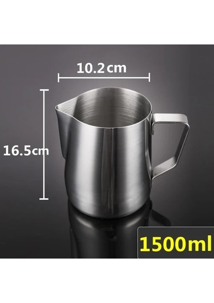 1500 ml Ölçeksiz 350/600/1000 ml Paslanmaz Çelik Dıy Kahve Takım Potu Süt Köpüğü Zanaat Sürahi Fincan Kahve Aşındırma Silindir Süt Köpüğü Fincan Cezve (Yurt Dışından)