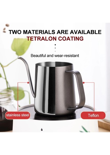 Siyah 350 ml Kapaklı 304 Paslanmaz Çelik Cezve Uzun Dar Borulu Damlama Su Isıtıcısı Manuel Kahve Makinesi Üzerine Dökün Çaydanlık 250 ML/350 ML/600 ml Kapaklı (Yurt Dışından) indirimleri