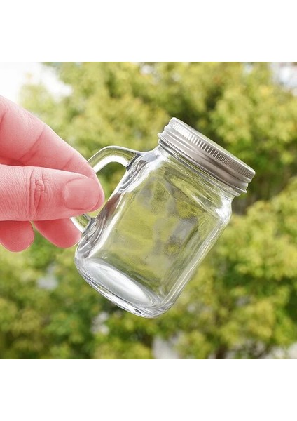 Açık Gri 120ML 10 Adet Mini Cam Şişe Mühürlü Kavanoz Reçel Kapaklı Şişe Sonbahar Armut Ezmesi Bal Çilek Reçeli Baharat Şişesi Süt Coffeeware (Yurt Dışından)