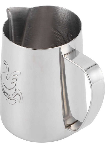 Gümüş 400 ml Paslanmaz Çelik Süt Sürahisi Kuğu Kahve Köpürtme Fincan 380 ML/600 ml Kahve Latte Sürahi Frother Sürahi Makinesi Latte Sanat Stencil (Yurt Dışından)