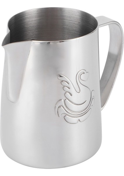Gümüş 400 ml Paslanmaz Çelik Süt Sürahisi Kuğu Kahve Köpürtme Fincan 380 ML/600 ml Kahve Latte Sürahi Frother Sürahi Makinesi Latte Sanat Stencil (Yurt Dışından)
