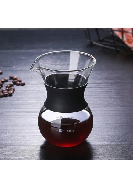 Filtreli 400ML 400ML Huni Tarzı Için Kum-Cam Tarzı Kahve Makinesi Demliği Filtreli Kahve Makinesi Cam Sürahisi Üzerine Dökün Borosilikat Cam Su Isıtıcısı (Yurt Dışından)