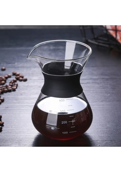 Filtreli 400ML 400ML Huni Tarzı Için Kum-Cam Tarzı Kahve Makinesi Demliği Filtreli Kahve Makinesi Cam Sürahisi Üzerine Dökün Borosilikat Cam Su Isıtıcısı (Yurt Dışından)