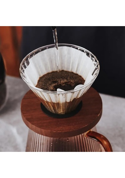 V01 Cam Cezve Isıya Dayanıklı Çaydanlık Kahve Cihazı El Yapımı Kahve Paylaşım Potu V60 Filtre Fincan Seti (Yurt Dışından) fırsatları