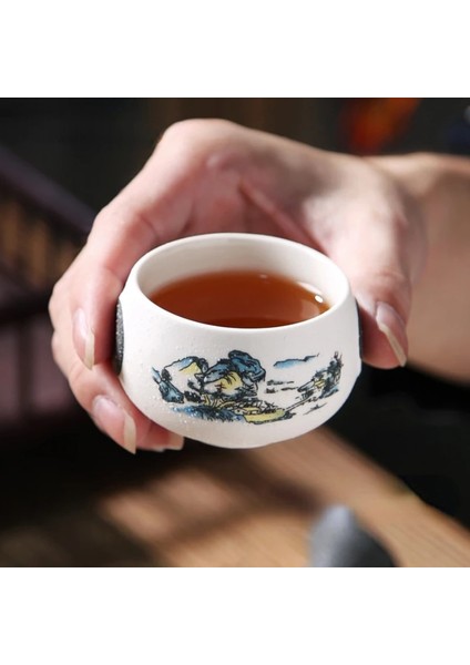 K Kar Tanesi Sır Seramik Kung Fu Çay Bardağı Teaware Çömlek Yaratıcı Çay Bardağı Çin Çay Seti (Yurt Dışından)