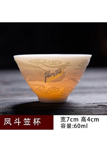 B 7CMX4CM 60ML Çin Tarzı Seramik Bardak Kung Fu Çay Seti Master Cup Beyaz Yeşim Çay Kase Ev Beyaz Porselen Çay Bardağı Anakara Çin (Yurt Dışından)