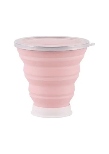 Pembe 320ML Moda Seyahat Silikon Katlanır Bardak 320ML Teleskopik Katlanabilir Çay Bardakları Geri Çekilebilir Taşınabilir Açık Kahve Fincanları Copo Dobravel (Yurt Dışından)