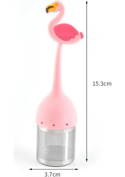 B Flamingo Silikon Çay Süzgeci Çay Filtresi Difüzör Ananas Kivi Çay Poşetleri Bitkisel Demlik Içme Malzemeleri Ev Teaware Aracı (Yurt Dışından) indirimleri