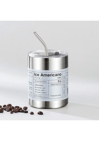 350ML Pirinç Beyazı Paracıty Paslanmaz Çelik Kahve Fincanı Kahve Dükkanları Için Kahve Fincanları 350ML Samanlı Koyu Gri Fincan Kahve Ev Kahve Seti (Yurt Dışından) fırsatları