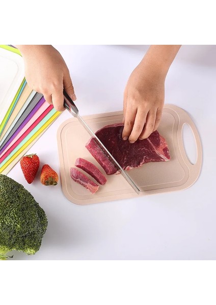 Açık Pembe Kaymaz Plastik Kesme Tahtası Gıda Meyve Doğrama Tahtası Mat Mutfak Aşçı Tedarik Mutfak Kesme Tahtaları Yıkanabilir Kesme Tahtası (Yurt Dışından) fiyatları